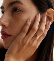 New Look Gold Geometric Ring